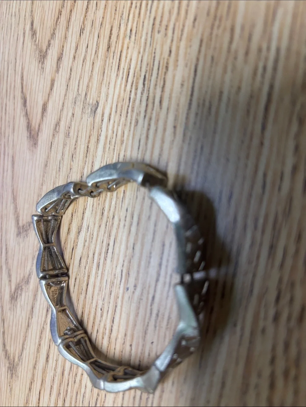 Women's Silver Link Bracelet - Polished Metal Statement